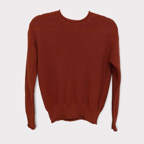 Jessica Simpson Burnt Brick Crew Neck Sweater - Picture 1 of 3